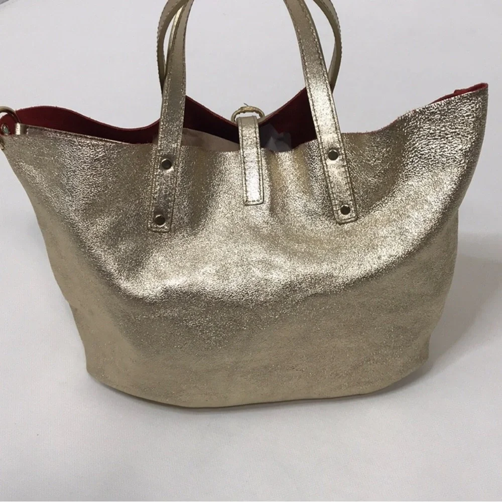 Tiffany & Co reversible gold suede leather tote bag - Picture 2 of 13